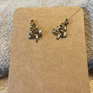 Holiday tree earrings